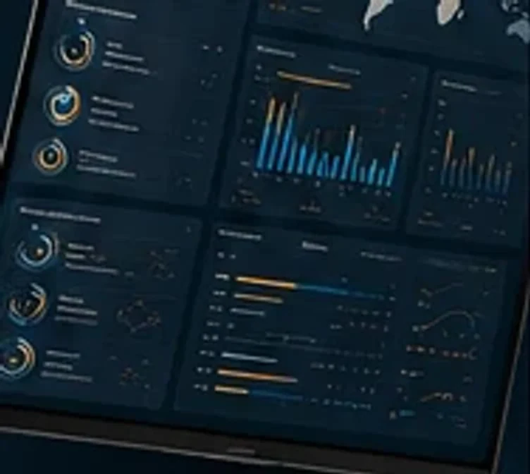 SentriQ clinical intelligence dashboard showing governance and performance analytics on a desktop display